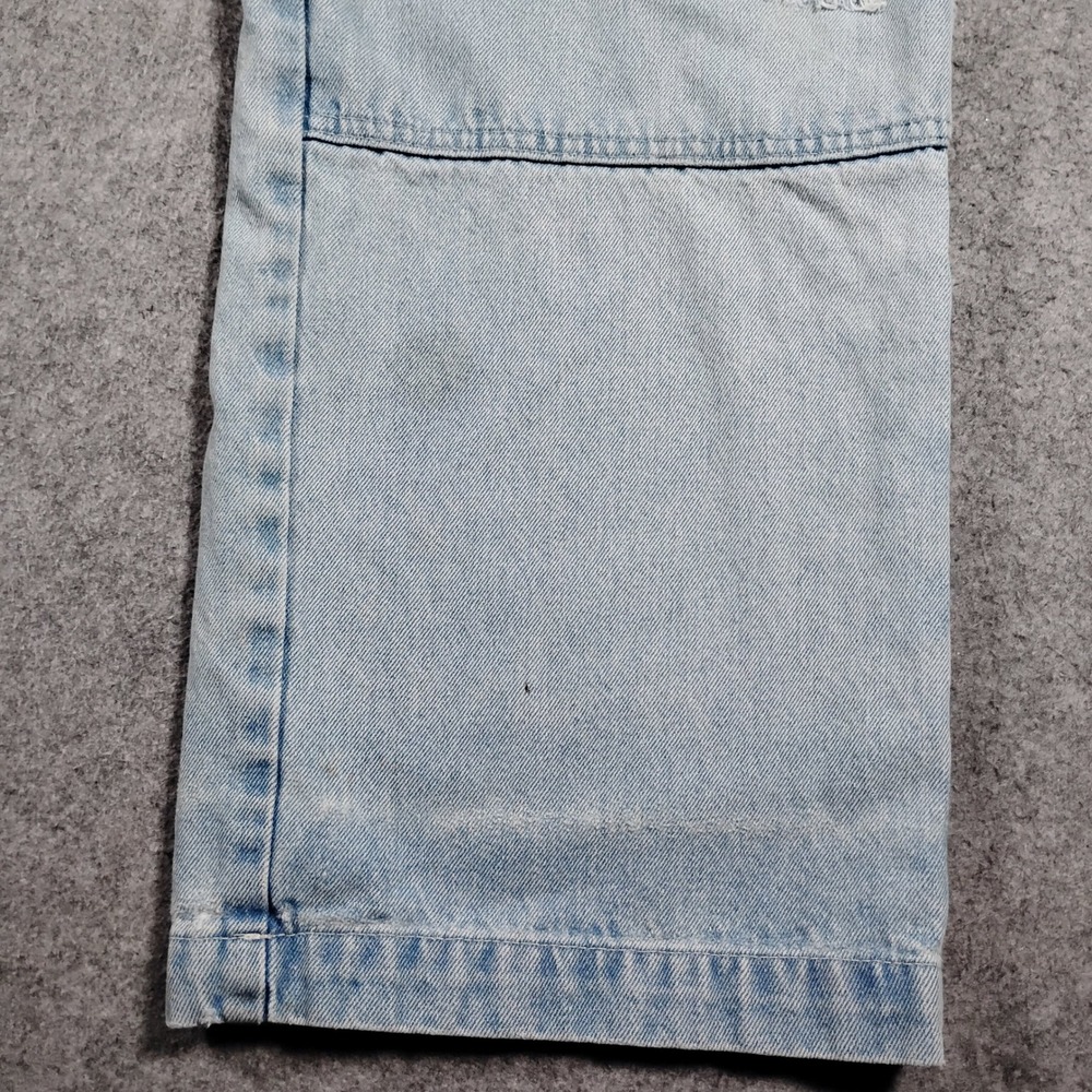 Dickies Double Knee Denim Jeans Mens 32x30 Light Wash Blue Skate Distressed Work - Picture 3 of 16